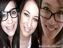 Sky,  Angelina Chung And Alexis Grace Make Their Sperm-Sucking Debuts