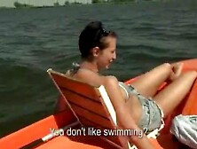 Busty Amateur Chick Paid And Fucked On A Boat