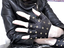 Leather Mistress: Hot Jerk Off Game!