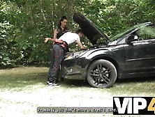 VIP4K. Hawt aged brunette hair Texas Patti knows how to turn on males in public