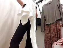 Feralberry is masturbating with a sex toy,  in the dressing room and groaning during the time that cumming