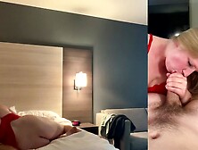 Hannah sucking cock in multicam