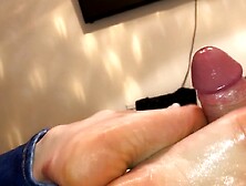 Silky rose sole jerk off on launch break