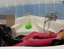 pantyhose bath fun