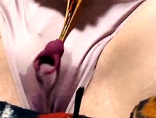 Upclose clip: Masturbating over panties