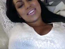 Voluptuous cam lady Briana Lee is teasing her randy fans while wrapped in a white dress