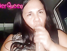 Mommy Big Beautiful Woman Blow Dildo In Car