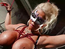 Tied Up Blonde Bimbo Experiencing A Wild Orgasm Today