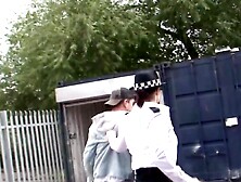 Sexual cop sucking off the bad bro's nuts