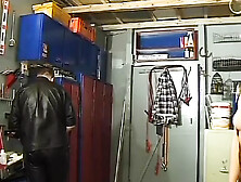 Mature German Slut Dominated By Her Master In The Workshop