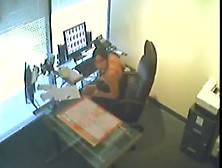 Slut Gets Caught On Spycam- Masturbate At Work.