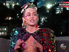 Miley Cyrus No Bra – Jimmy Kimmel Live