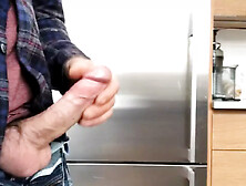 Ejaculation In The Kitchen Before Dinner Makes The Boy More Aroused.