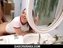 Strawberry Blonde sweet Teenie Step daughter Maya Kendrik Brushing Teeth Fuck SELF PERSPECTIVE