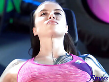 Eden Ivy's tight ass takes a massive cock in a workout session with Charlie Dean