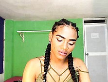 Ebony Tranny Solo Masturbation Her Very Big Shaft