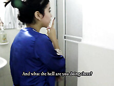 My stepsister's whore enters the bathroom for me to fuck her behind - Porn in Spanish