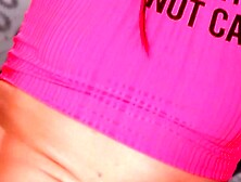 Stepsister's Hot Pink Panties - Step-Mother & Sister Share A Lesbian Kiss