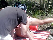 Screwing on the beach - nature sex