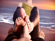 Ada Wong Footjob Sunset