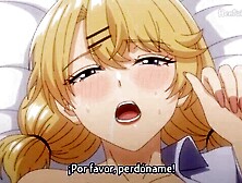 A beautiful girl is in a room licking her breasts and thrusting into him,  getting creampied.