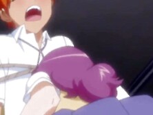 Horny Anime Chick With Green Hair Rammed After A Sloppy Blowjob