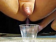 Long Prostate Milking Session Sex Toy Into Cup