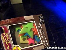 Behind the scenes joy with blond chick Samantha Saint