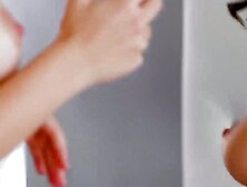 Teen blonde Kay Lovely licked and fingered by Mae Milano