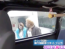 Miyo Kasuge Licks And Sucks Cock In The Car