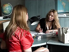 Pretty large titties golden-haired likes large jock in bushy cunt in throat in booty