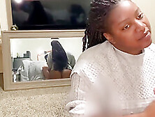 Ebony Milf Sucking White Dick In G-string