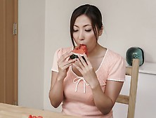 Asian wife, Mirei Yokoyama, full blowjob on a juicy on - More at Slurpjp. com
