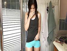 Chinese Whore Wets Her Shorts