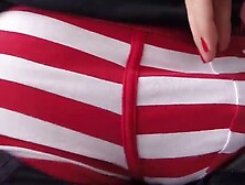 Athletic brunette takes dick like a pro at the parking lot