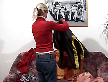 German Wife Fucked Hard on Sofa by Husband - Anal Blowjob Cum in Mouth