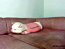 Huge dildo in my tight anal