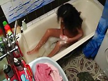 Indian Girl Caught On Hidden Cam Bathing And Playing