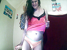 Millie Trying On Panties In Chastity For You!