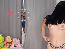 He Wanted To See His New Stepdaughter Naked,  So He Hid Behind The Bedroom Curtain