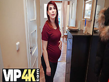 Debt4K.  Bank Agent Gives Pregnant Milf Delay In Exchange For Quick Sex