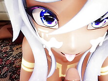 Asian cartoon Vtuber Elfie Love gives you suck job & lets you spunk on her face SELF PERSPECTIVE (3D VRCHAT MMD)