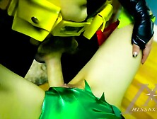 Poison Ivy fucks Batgirl's brains by inducing lust