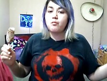 eating chocolate covered ice cream popsicle