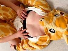 Dolly Little In 18 Year Old Girl Ripped Her Onesie Pyjama For Me