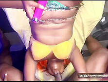 Rooftop sex party featuring a massive dark cock