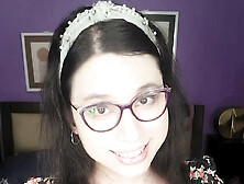 Marvelous lil shemale DaniTheCutie holds a thick sex toy in her constricted booty this Christmas