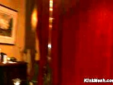 Newbie slave Coral Aorta bosses senior slave Beretta James at a BDSM party