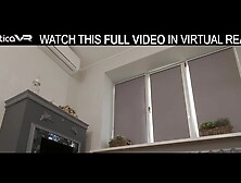 Solo Brunette Slut Christina Masturbating With Pink Sex Toy In Vr.