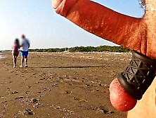 ANAL FINGERING FOR A CHICK: public beach skank analized and hand-job